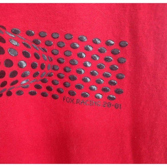 Vintage Y2K Fox Racing Black Red T-Shirt Mens XXL - Picture 3 of 5